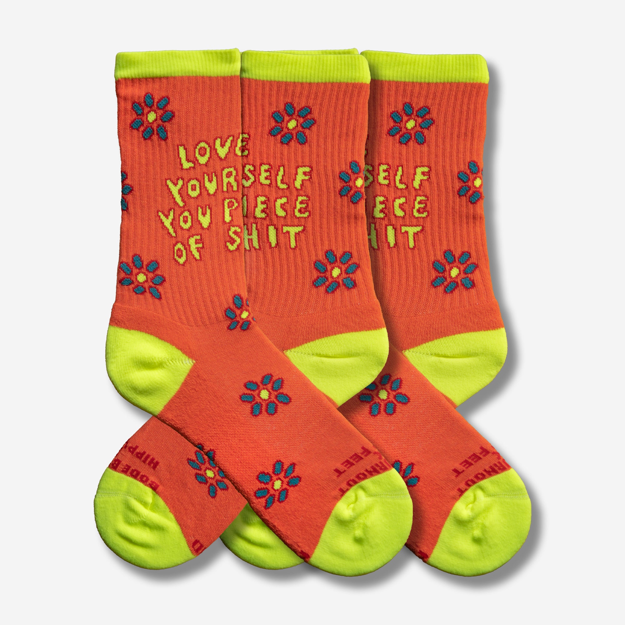 Unfiltered Self-Love Crew Socks by Bode Burnout 2-Pack