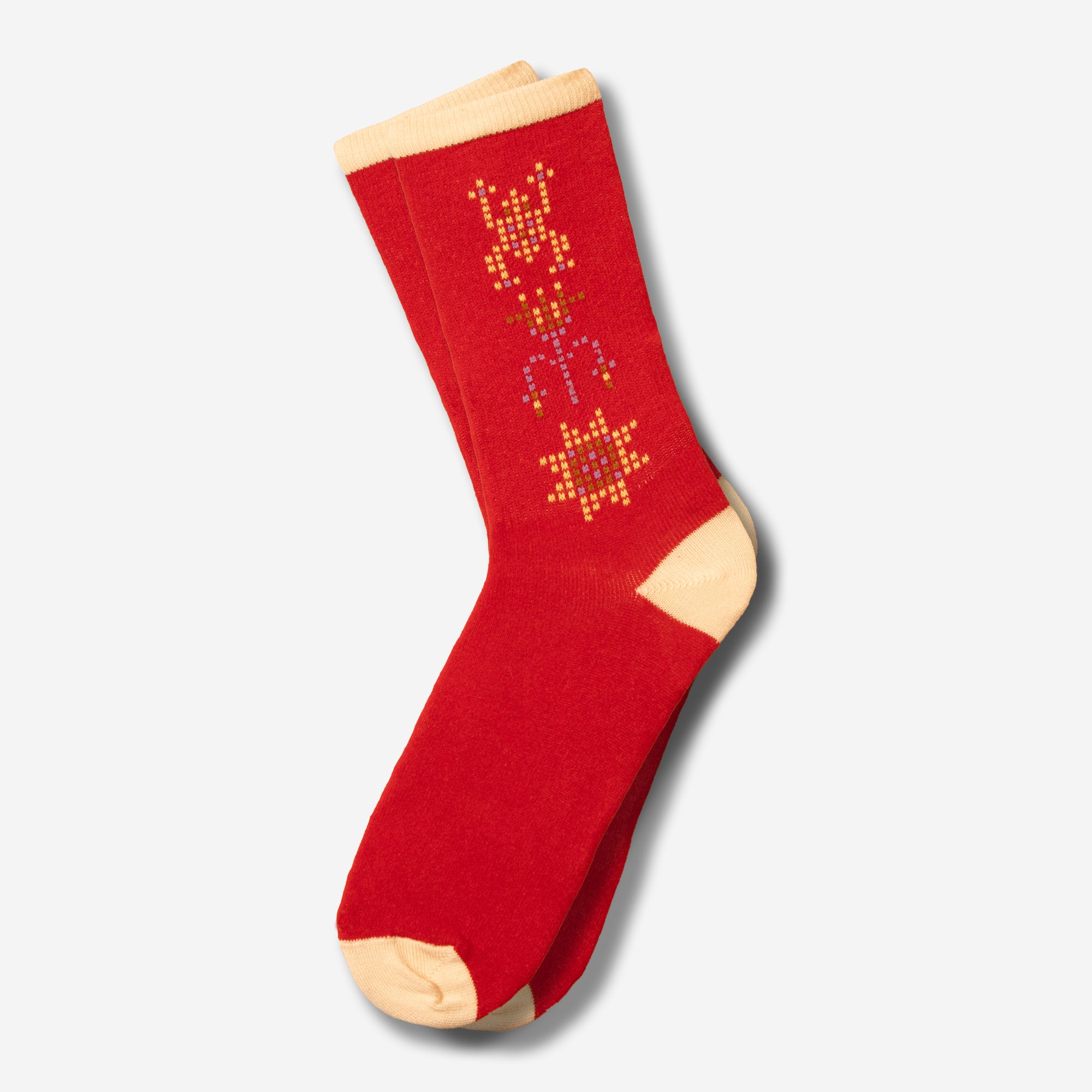 Beadwork Socks - Cherry by Rubinski Works