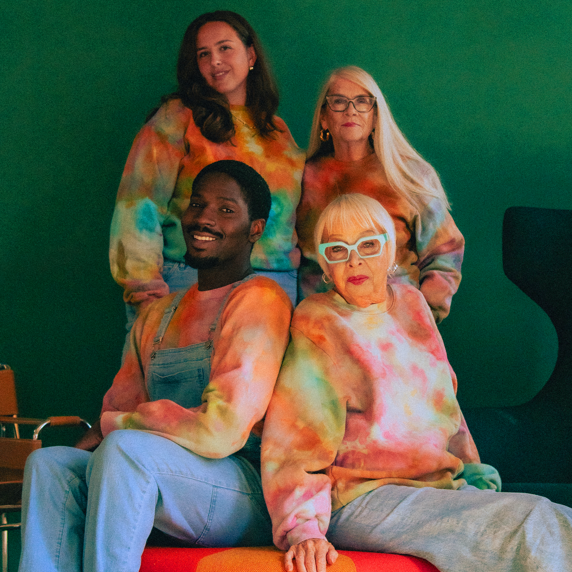 LittleBig x Hippy Feet Ice-Dyed Pullover Sweater