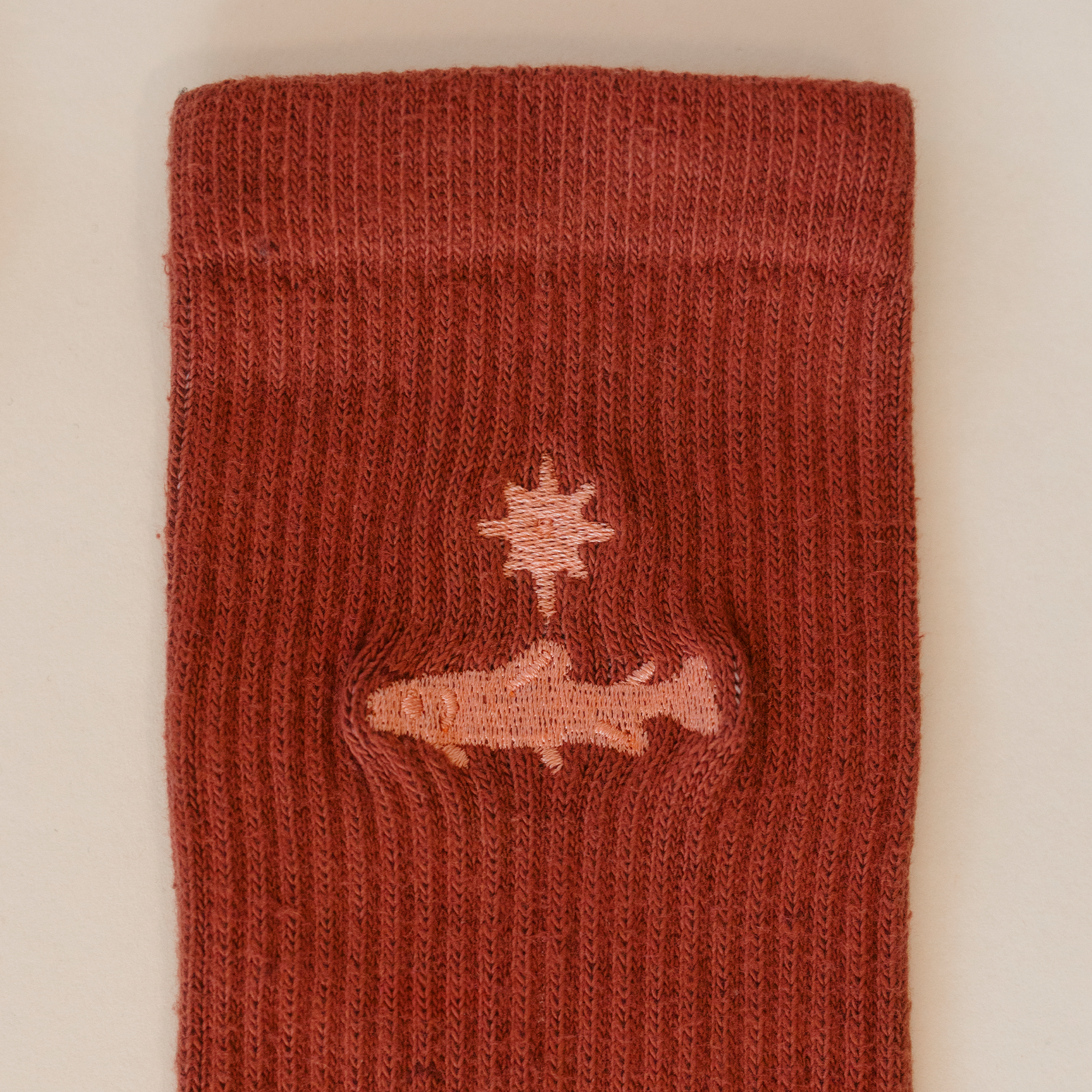 The Fish and Bird Embroidered Crews - Sequoia