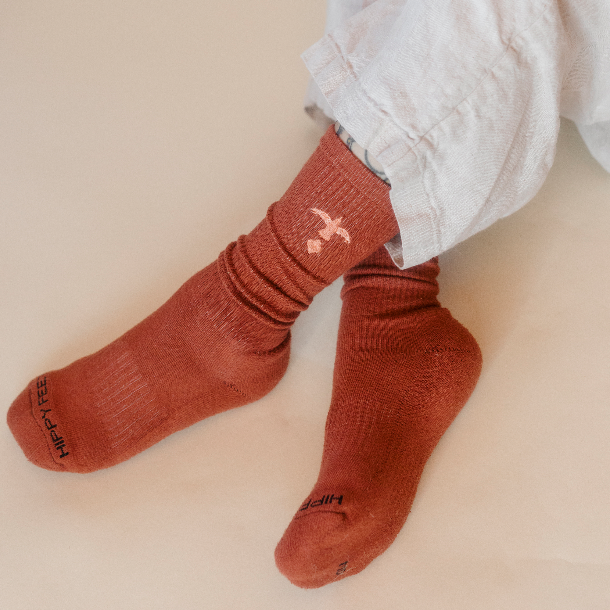 The Fish and Bird Embroidered Crews - Sequoia