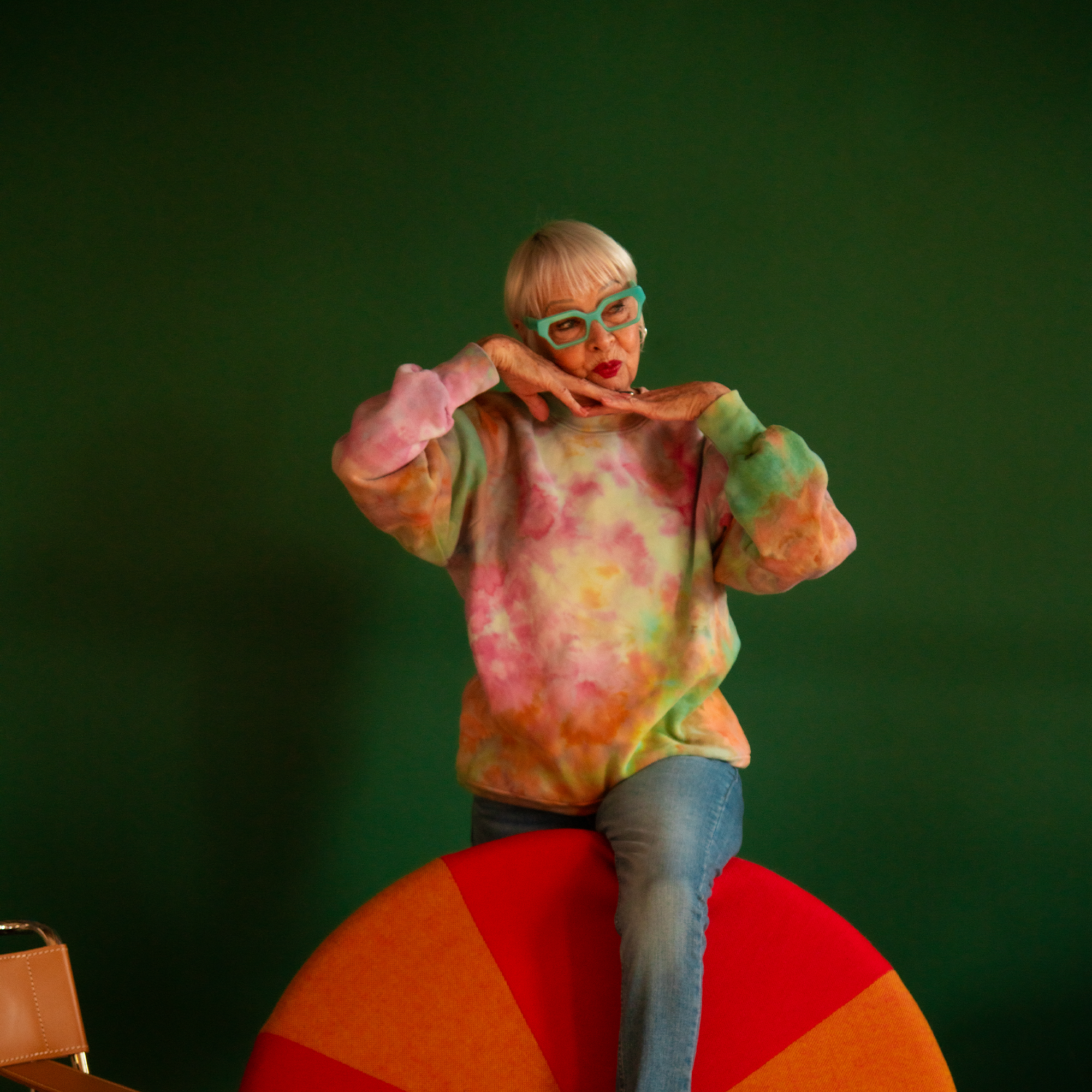 LittleBig x Hippy Feet Ice-Dyed Pullover Sweater