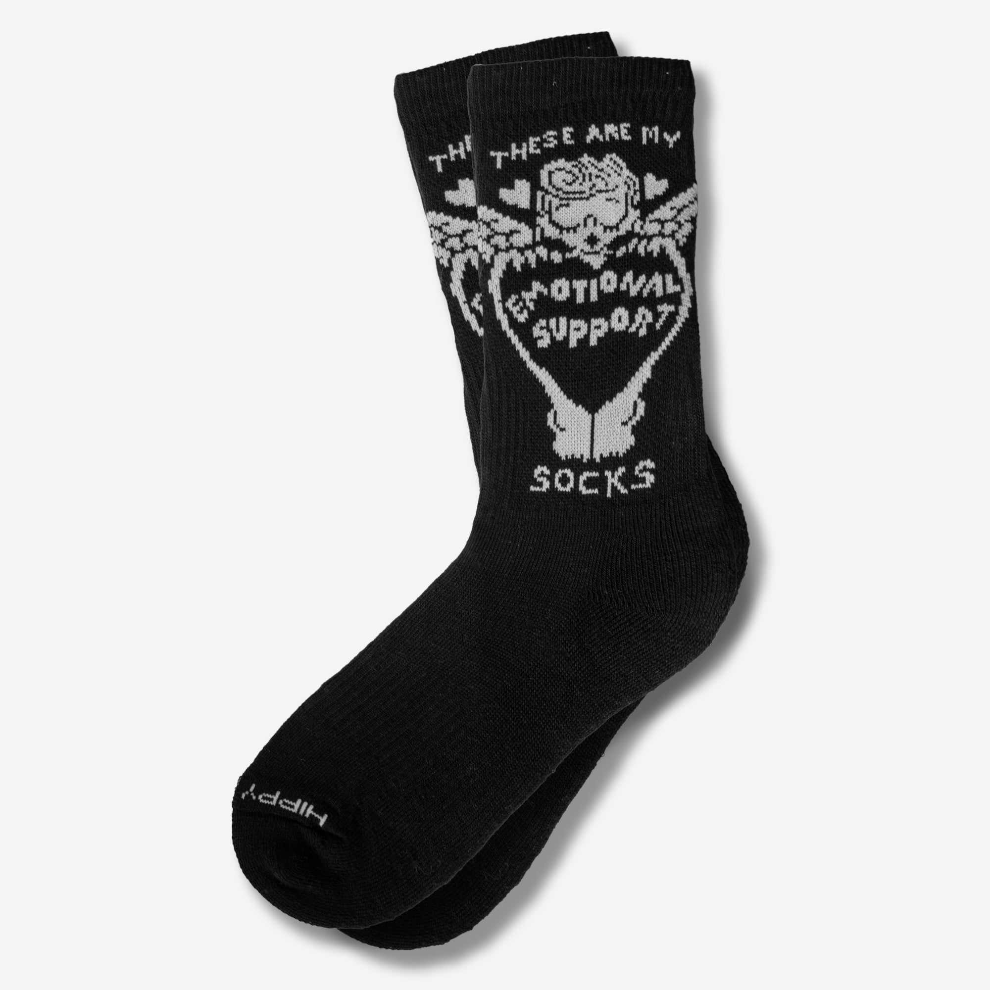 @Midnite_Tremors - Emotional Support Socks - Black