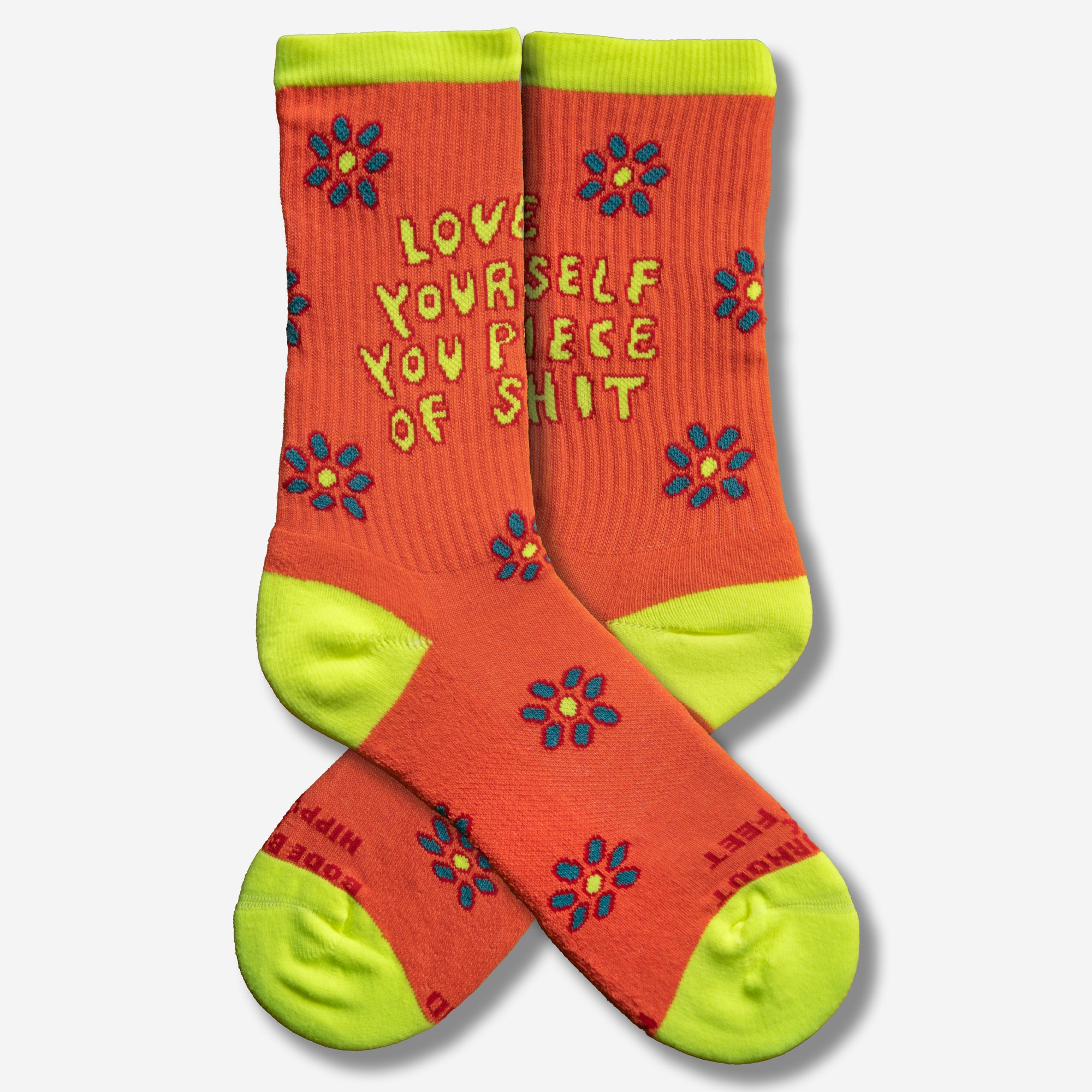 Unfiltered Self-Love Crew Socks by Bode Burnout 2-Pack