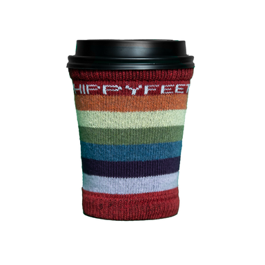 Reusable Coffee Sleeve made from sock material