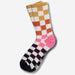 Sunset Checkered Crew Socks