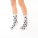 Black and white star pattern socks