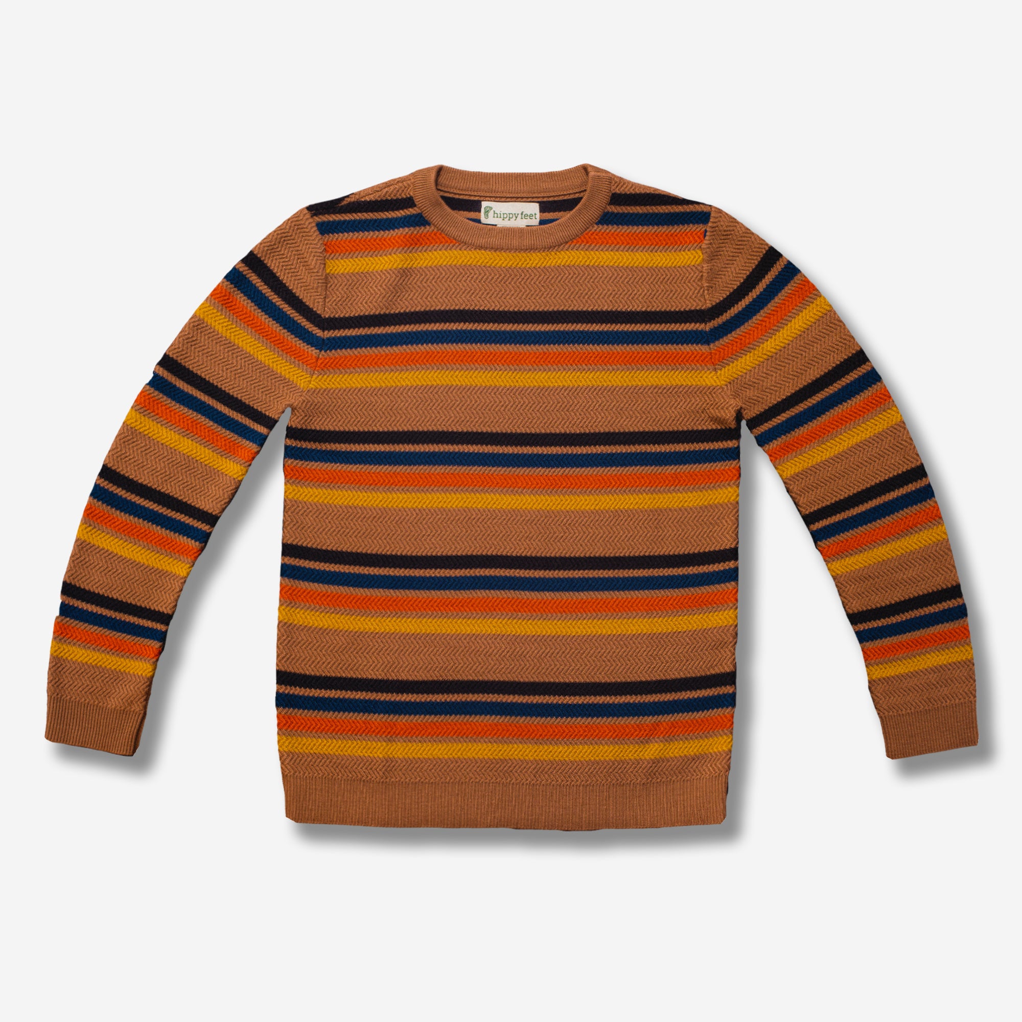 Warm Merino Striped Sweater - Hippy Feet