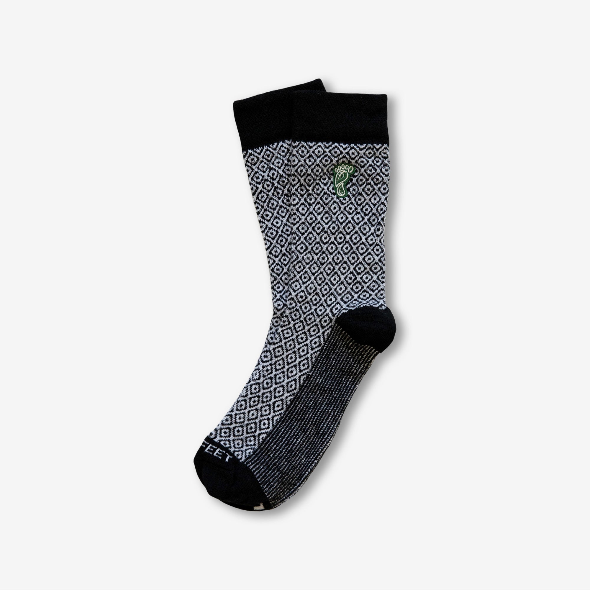 Black Diamond Patterned socks from Hippy Feet
