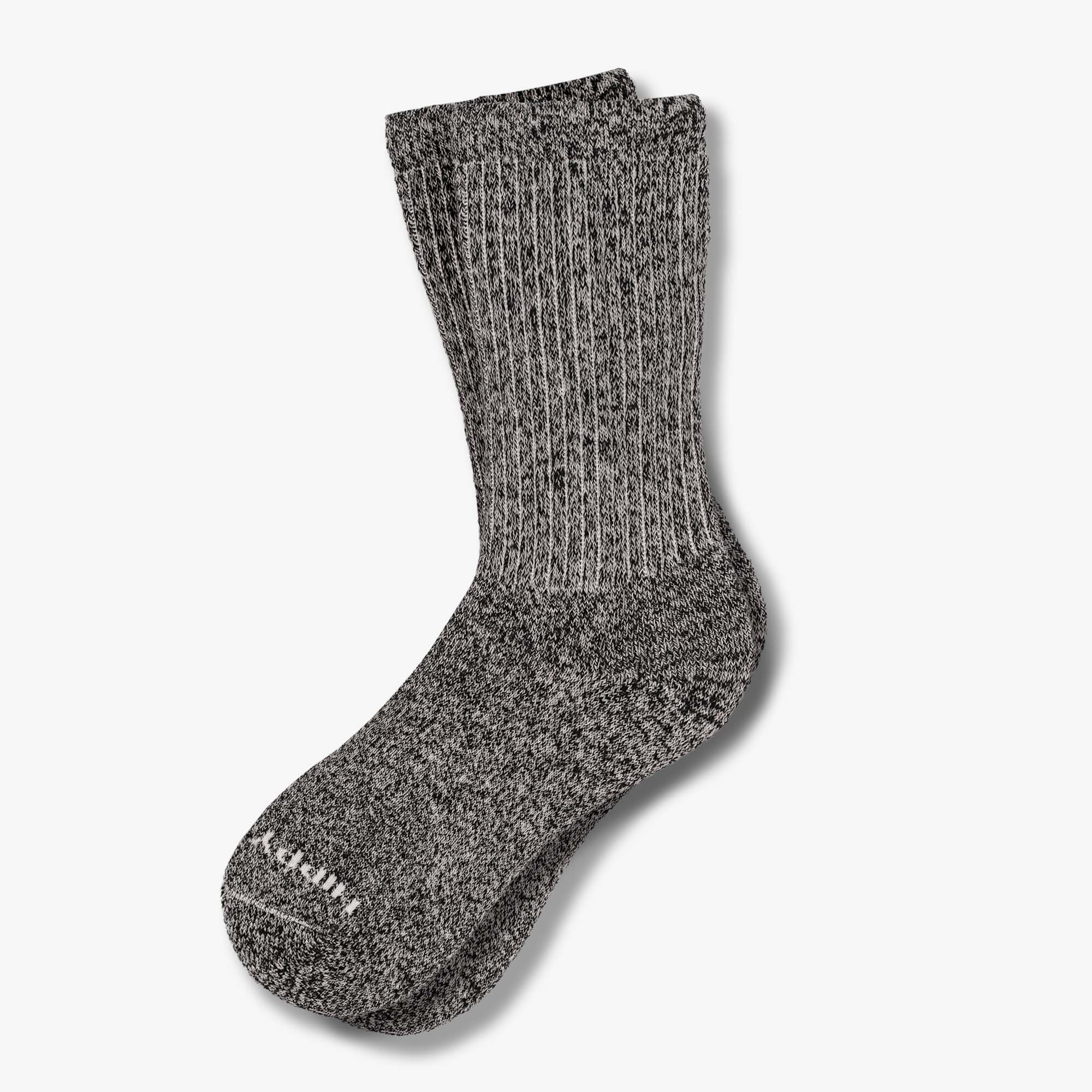 Merino Wool Marled Socks Black Hippy Feet - Main Image
